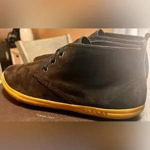 Prada | Shoes | Prada Dark Brown Suede Chukka Sneaker Size 
